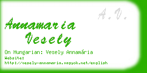 annamaria vesely business card